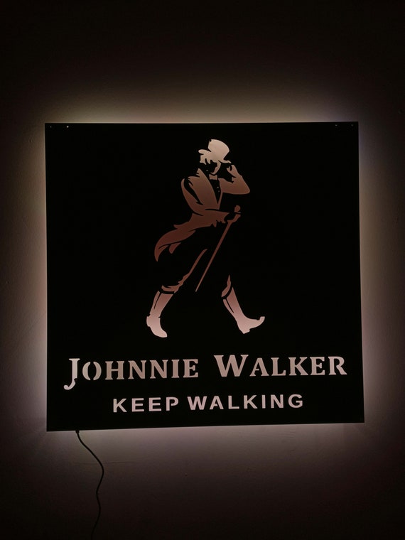 Johnnie Walker LED Wall Art: RGB Color Changing Wooden Decor - Etsy
