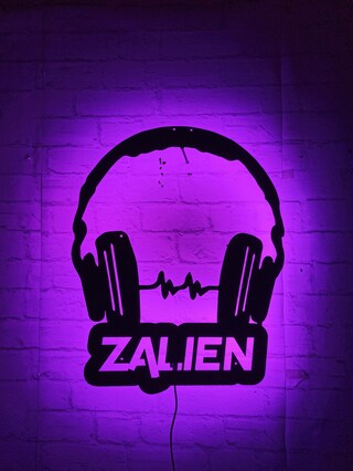 Quadro Su Tela Cool Ape Con Cuffie DJ – Stampa Artistica Moderna 46x31 Cm, Viola, Decorazione Casa E Ufficio