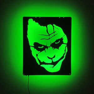 Joker led-muurkunst: RGB-kleurveranderend houten decor met afstandsbediening