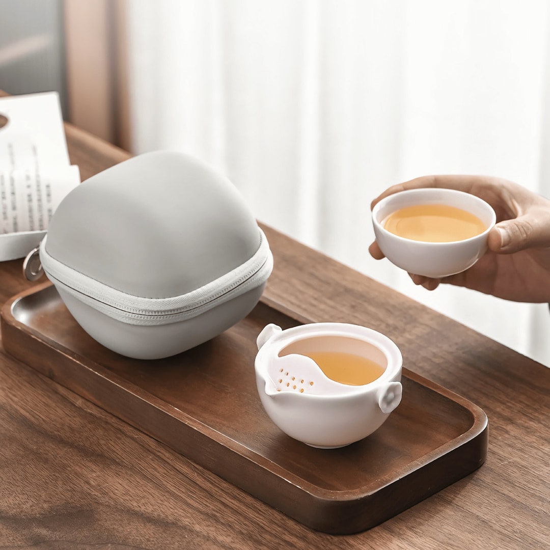 Pink Travel Tea Set With Case, Portable Teapot With Strainer and Cup Etsy