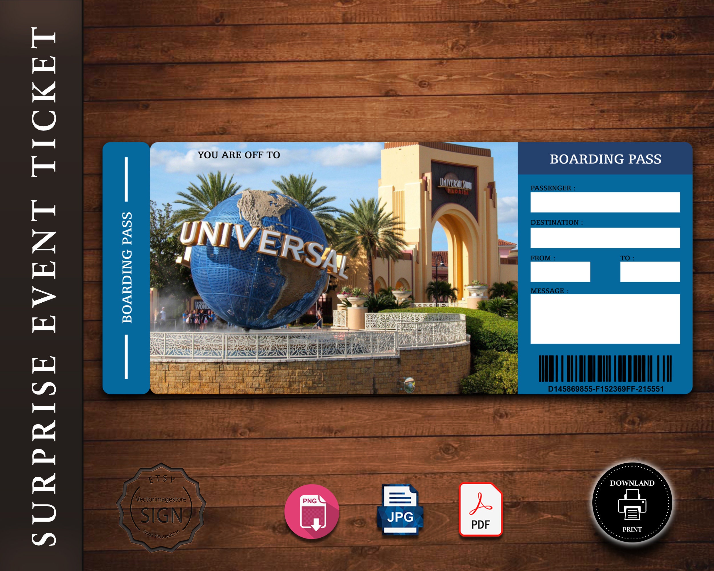 Surprise You're Going To Universal Studios Printable
