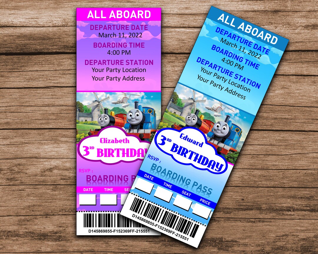 Printable Thomas the Train & Friends Birthday Invitation Etsy