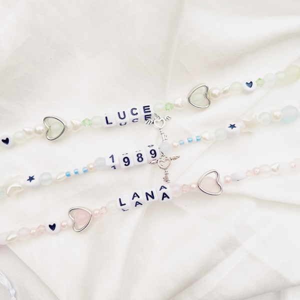 personalised beaded charm bracelets