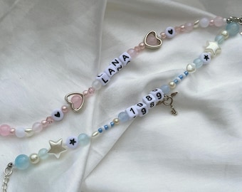 personalised beaded charm bracelets !