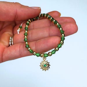 4k Gold Filled Böses Auge Armband | Zierliches Armband | Stapelbare Schmuck | Geschenke für Sie | Nicht anlaufen | spiritueller Schmuck | Boho Schmuck
