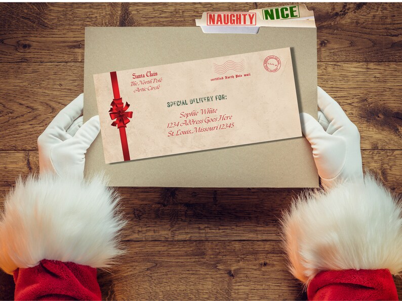 Letter from Santa Template, Nice List Certificate, Official Santa Claus Letter, Personalized Father Christmas Letter, North Pole, Xmas Eve image 6