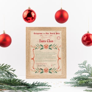 Letter from Santa Template, Nice List Certificate, Official Santa Claus Letter, Personalized Father Christmas Letter, North Pole, Xmas Eve image 5