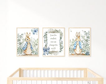 Peter Rabbit Prints, Beatrix Potter Prints, Peter Rabbit Nursery Wall Art and Room Decor, Peter Rabbit Baby Shower, Party Sign, Christening