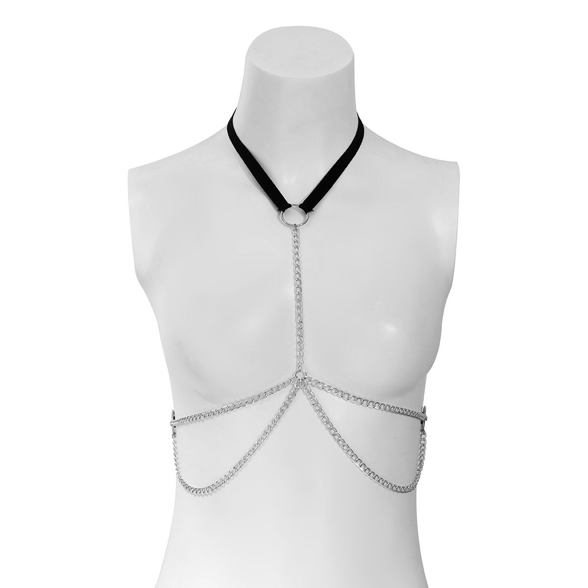 Crop Top Body Jewelry Jewelry Alloy Cross Body Chain Women Etsy