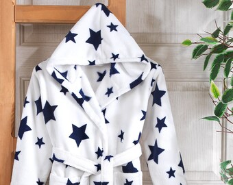 Super Soft Plush Hooded Kid's Robe Unisex Children and Kids Bathrobe ...