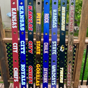 Custom Shot Ski Board – 4 Hole | Wedding Gift, Tailgate Accessory, Birthday Gift | Personalized Wood Shot Ski with Glasses