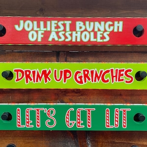HOLIDAY Themed [2 Hole] *LIGHT UP* Shot Ski | Shot Board, Ski for Shots, Ski Board, Shot Glasses