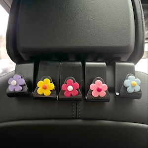 Cute Flower Car Hook, Holder Car Hook for Handbag, Car Seat Hook, Car Purse Hook, Car Accessories, Car Organizer, Car Interior Storage