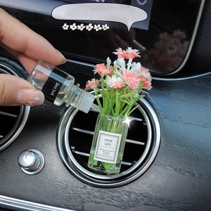 Cute Flower Car Fragrance, Vent Perfume Bottle Clip, Car vent Air Vent, Essential Oils Car Diffusers, Car Air Freshener, Car Decoration