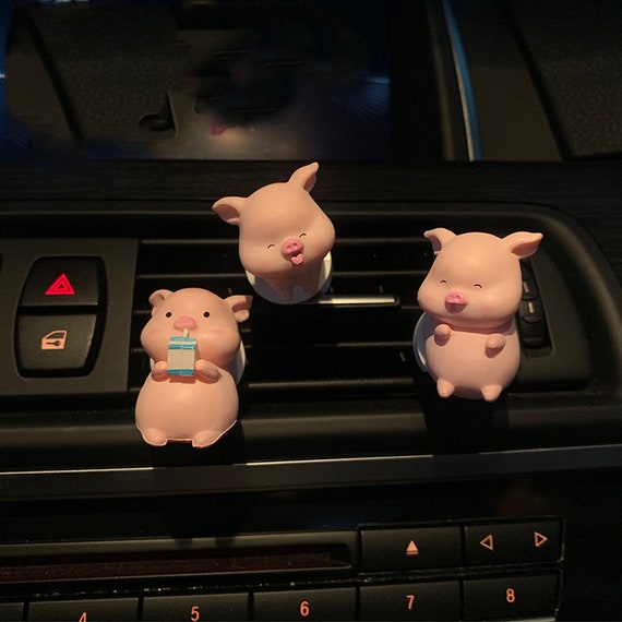 Car Air Vent Decoration Pink Pig Figure Cartoon Clip Auto Interior  Accessories