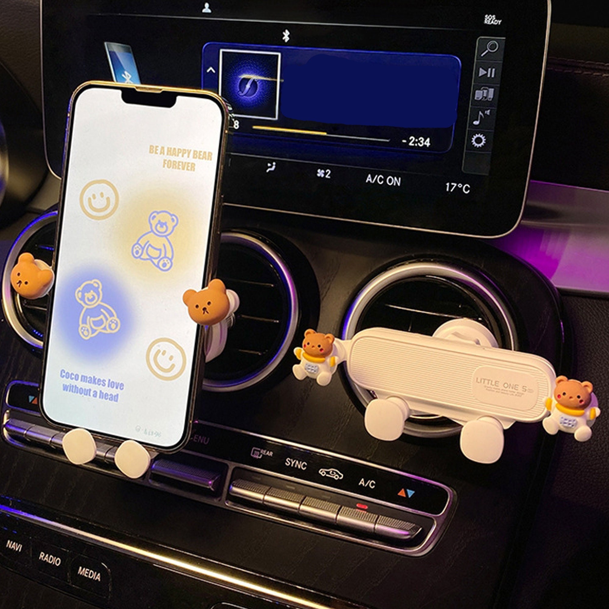 SMART 453 Car Phone Holder, Support for Navigation When Charging