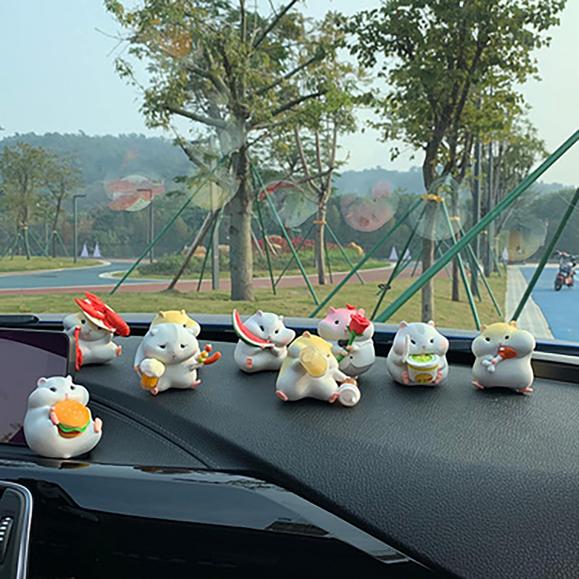 Dashboard Ornament Car Interior Sticky Mini Animal Figurine