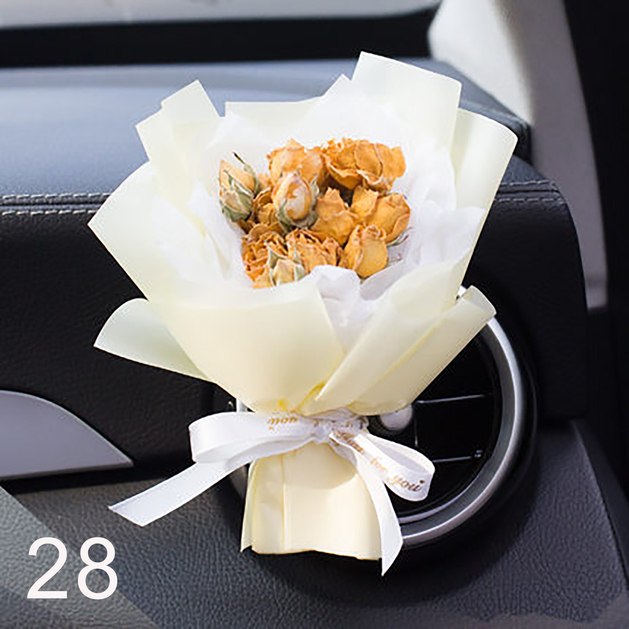 Mini Natural Dried Flower Bouquet Car Auto Air Freshener Vent Perfume Clip  Decor