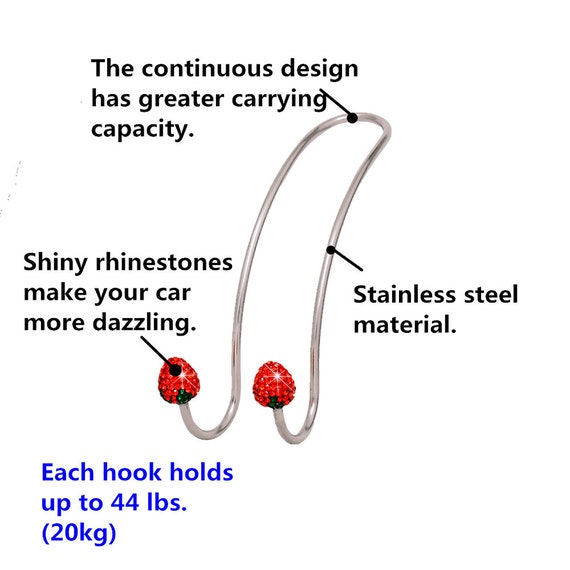 2 Stück Strass Auto Haken Set, Erdbeer Auto Aufbewahrungshaken, Kristall  Auto Organisation, Auto Sitz Rückenlehne Haken, Taschen Aufhänger, Auto  Zubehör -  Österreich
