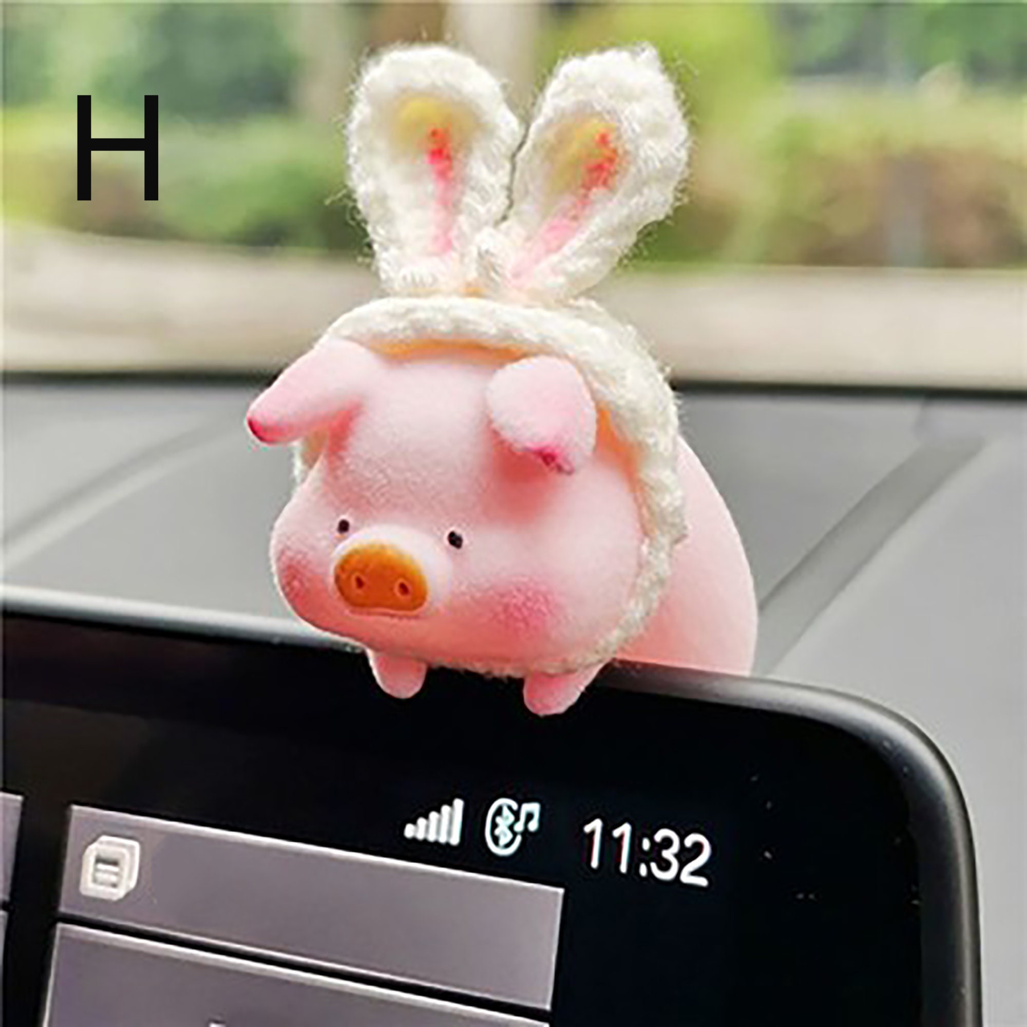 6 Mini Resin Pig Cartoon Ornaments Cute Car Dashboard Toys, My