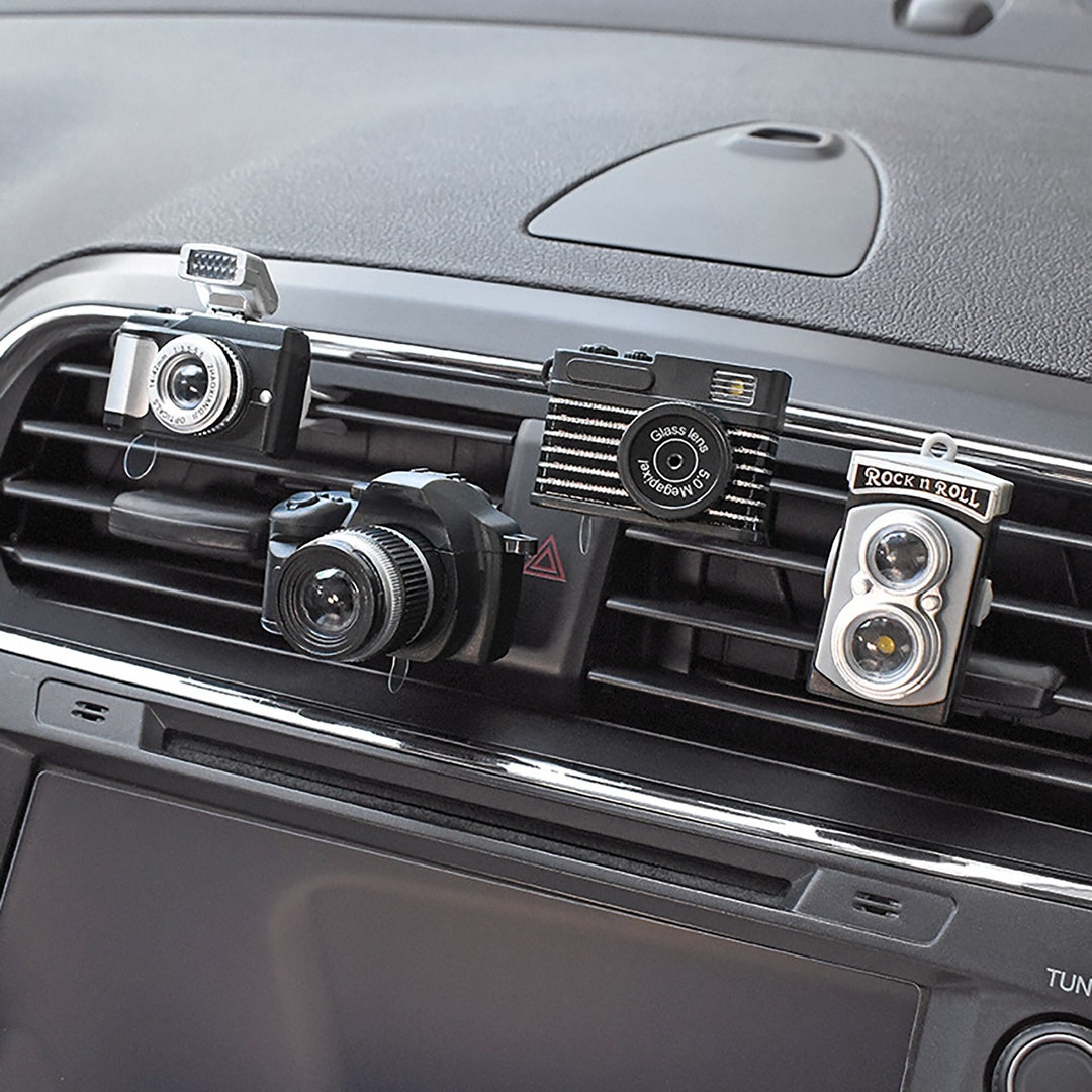 Fake Camera Car Interior Ornaments, Retro Car Air Vents Clip, Car