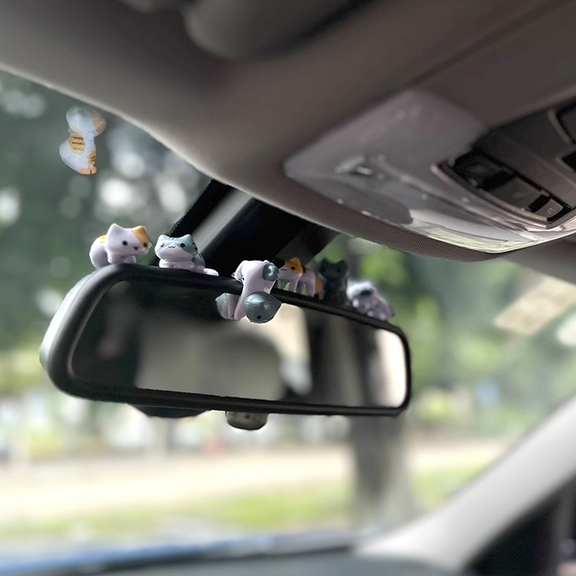  QKHEE Car Mirror Hanging Accessories Cute Car