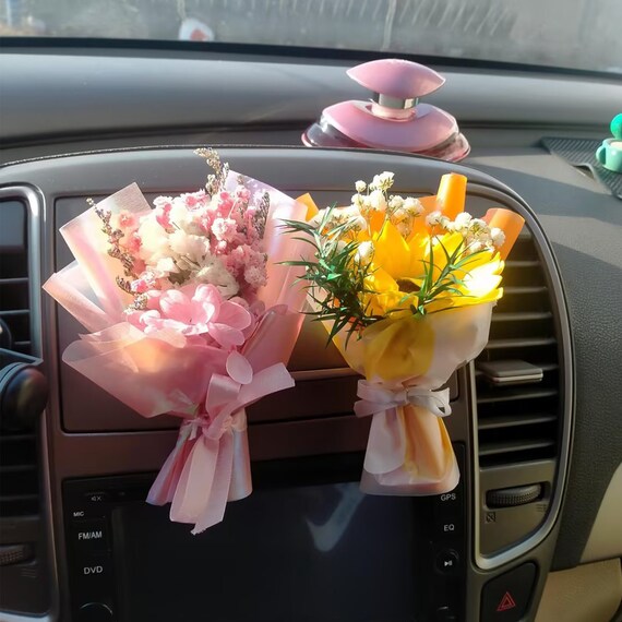 Dried Flower Bouquet, Handmade Mini Natural Flower Car Air Vent Clip, Car  Air Freshener, Car Scent Diffuser, Perfume Decoration 