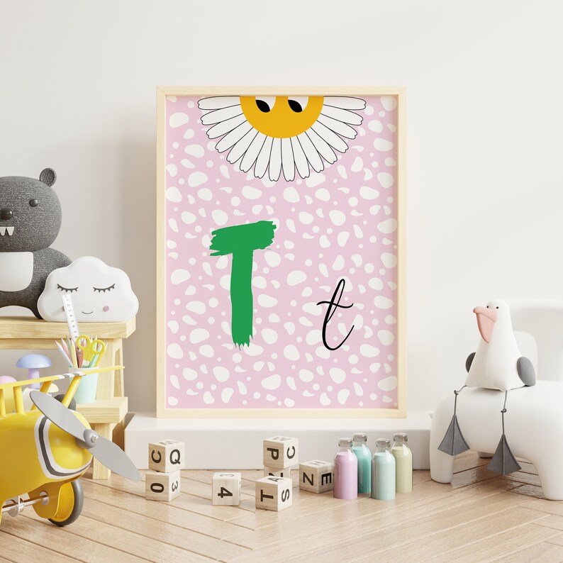 alphabet wall letters printable abc wall art for nursery etsy