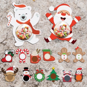 Weihnachten Candy Dome SVG Bundle, Weihnachten Candy Halter SVG, Schokolade Halter svg, Candy Ornaments SVG, Weihnachten Süßigkeiten Halter