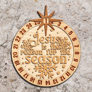 Christmas Nativity Countdown svg, Christmas Countdown svg, Countdown Calendar SVG, Christmas sign svg, Laser Cut Files, Glowforge svg files