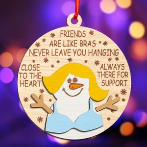 Funny Snowman Ornament Svg, Funny Ornament SVG, Glowforge Laser Cut Ornament, Glowforge svg files, Christmas Ornament svg, Digital File