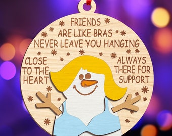 Funny Snowman Ornament Svg, Funny Ornament SVG, Glowforge Laser Cut Ornament, Glowforge svg files, Christmas Ornament svg, Digital File
