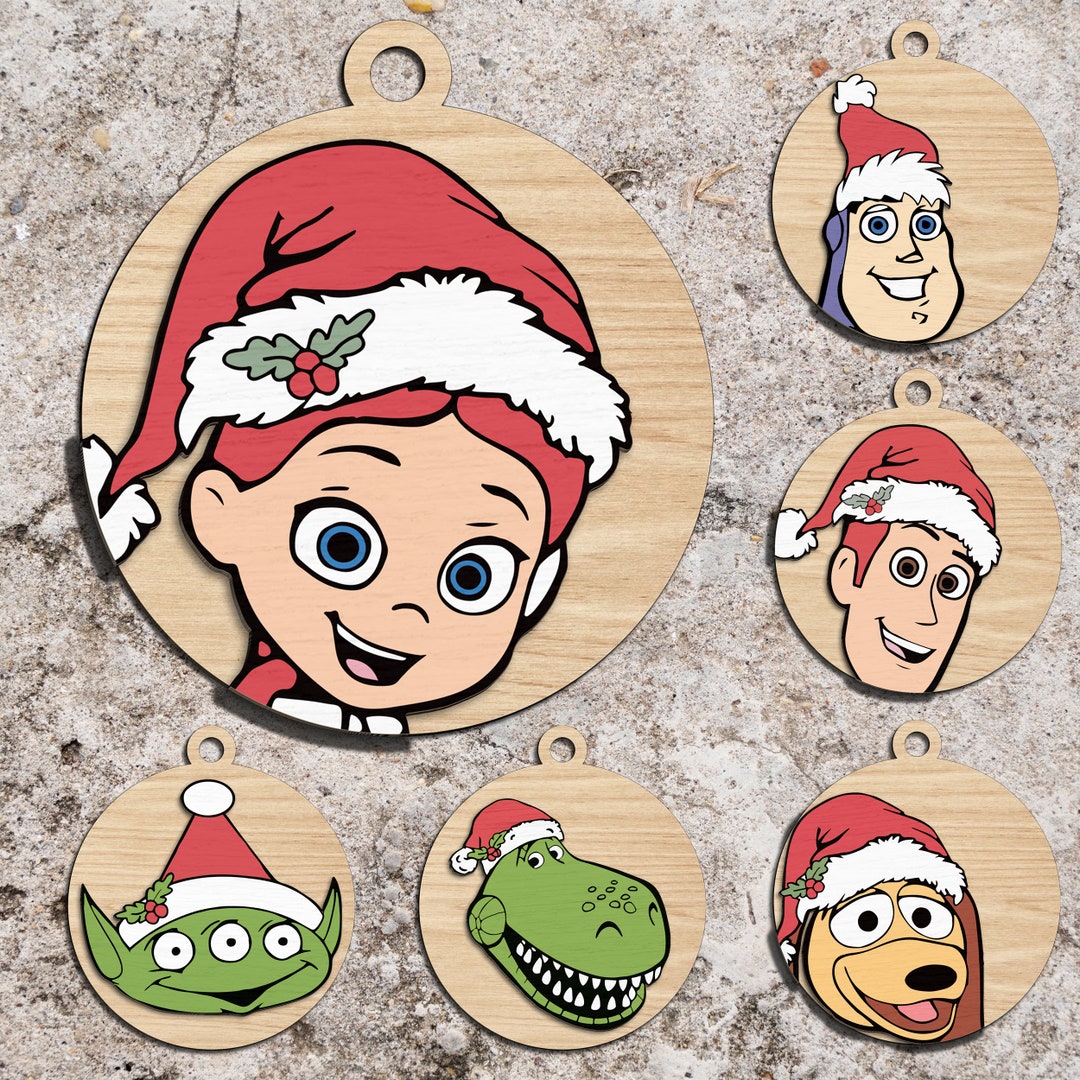 Christmas Cartoon Ornament Svg Bundle, Cartoon Ornament SVG,