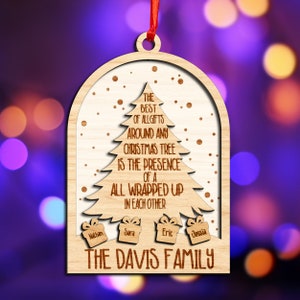 Personalized Christmas Tree Ornament Svg,Christmas Gift Ornament SVG,Glowforge Laser Cut Ornament,Glowforge svg files,Christmas Ornament svg