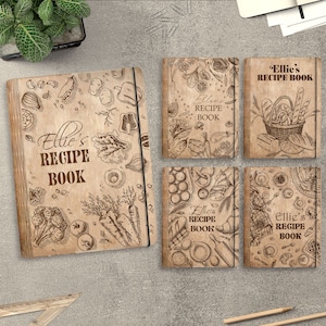 Personalized Recipe Book Cover svg,Wooden cookbook recipes Laser Cut Files,Valentines Day Gift svg,Mother&#39;s Day gift svg,Glowforge svg files