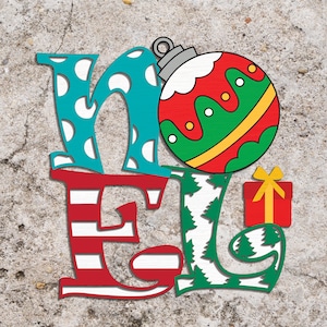 Noel Door Sign svg, Christmas Door Sign svg, Christmas Door Hanger SVG, Laser Cut Files, Christmas Ball Sign SVG, Glowforge svg files