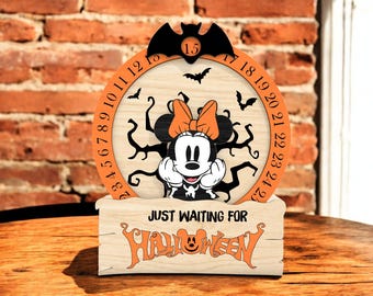 Halloween Countdown SVG Laser Cut File, Cute Halloween Sign Svg, Glowforge Countdown, CNC File, DIY Halloween Decor Svg