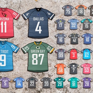 Football Shirt Ornaments Svg Bundle, Sport Ornament SVG File, Glowforge Laser Cut Ornament, Football SVG, Glowforge svg files, Ornament svg