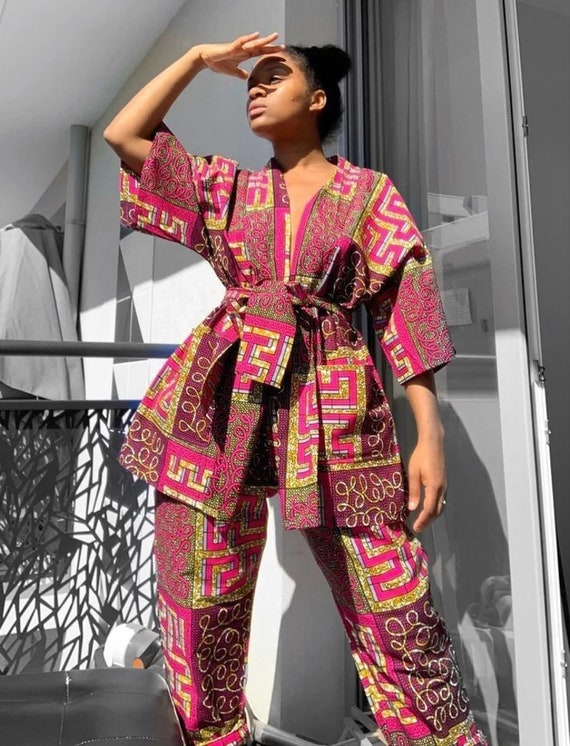 African Women's Kimono Jacket Ankara Kimono Jacket -  Finland