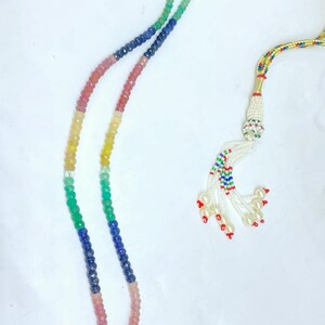 Rainbow Gemstone Beaded Necklace: Adjustable Cord, Colorful Crystal Jewelry