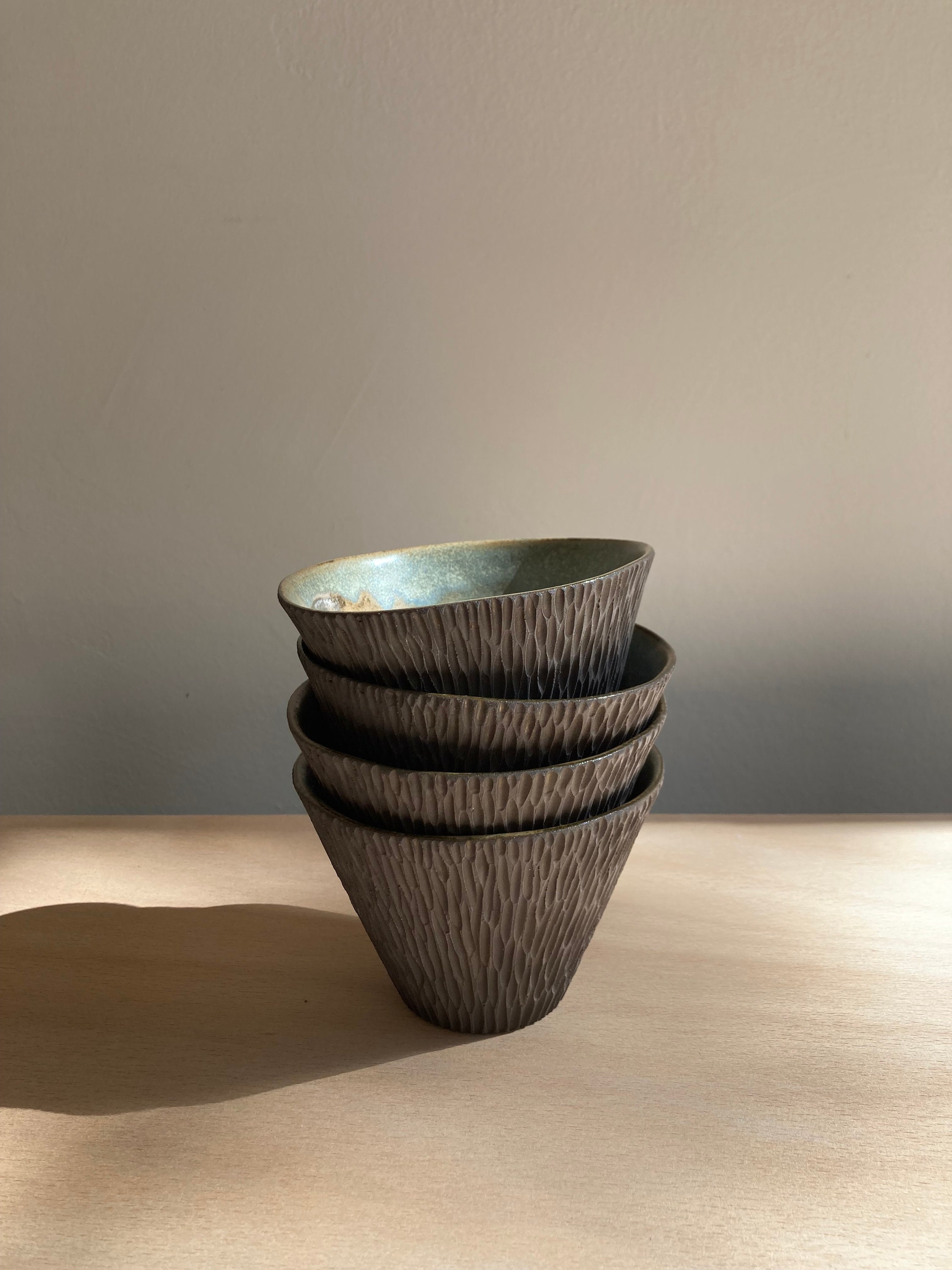 Dark Brown Handmade Ceramic Mug, Kurinuki Mug, Handmade, Chawan Matcha Japanese Ceremony, Ceramic, Design, Handmade Ceramic