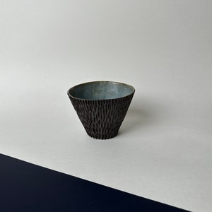 Japanese Style Ceramic Cup / Black Ceramic / Gift / Handmade Ceramic Cup / Carved Ceramic Mug / Chawan Matcha Japanese Ceremony / Matcha Tea image 3