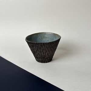 Japanese Style Ceramic Cup / Black Ceramic / Gift / Handmade Ceramic Cup / Carved Ceramic Mug / Chawan Matcha Japanese Ceremony / Matcha Tea image 6
