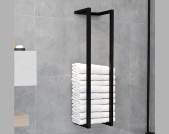 Wall Mounted Modern Towel - Blanket Storage Rack - Minimalist Design - Storage Bathroom, Stainless towel holder, Towel Rack, yoga mat holder