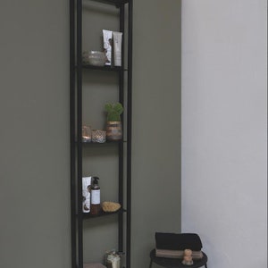  Perchero de pared con estante, estante de entrada con ganchos,  ganchos de pared con estante, perchero de acero inoxidable con estante y  ganchos para vestíbulo, cocina, baño, negro : Instrumentos Musicales