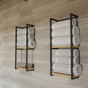 bathroom shelf, kitchen shelf, bathroom towel rack, wall mount storage, towel rack, towel holder, wall mounted rack, handmade home decor