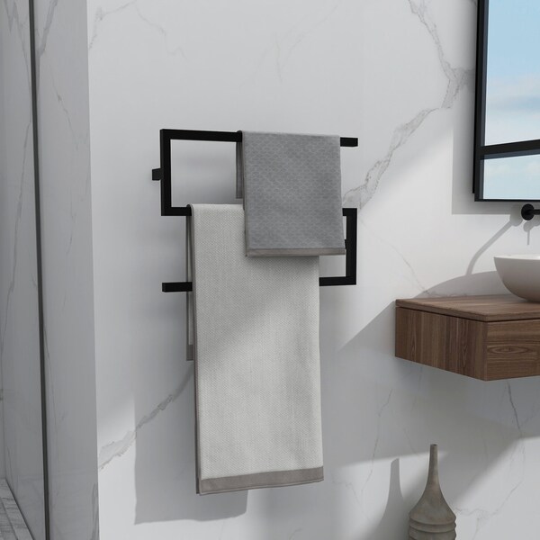 Bath Towel Holder -Guest Towel Rack - Hand Towel Holder - Towel Organizer -Wall Mounted Modern Towel and Blanket Rack- towel hooks