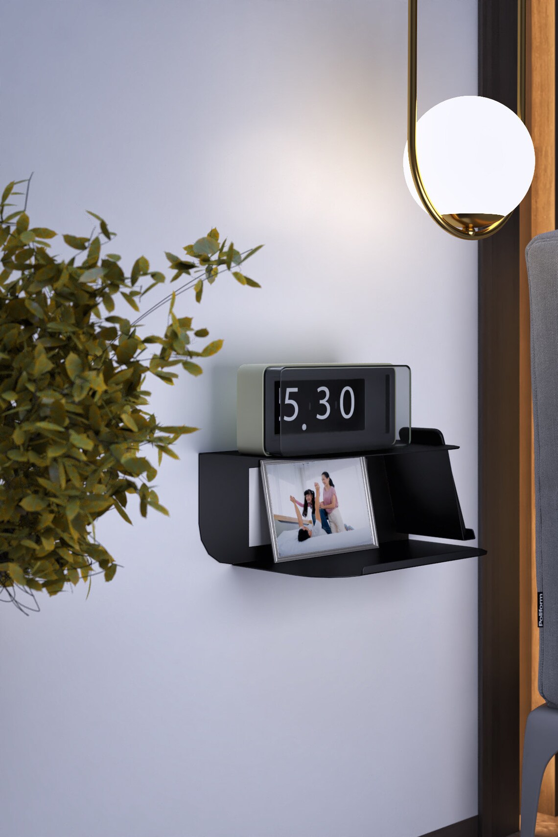 Nightstant Floating Nightstand Modern Metal Bedside Shelves Etsy