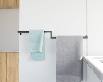 Towel Holder for Kitchen, Wall Mount Towel Holder Hooks, Towel rack Bathroom,  Minimalist Metal Towel Holder, Hand Towel Rack for Bathroom