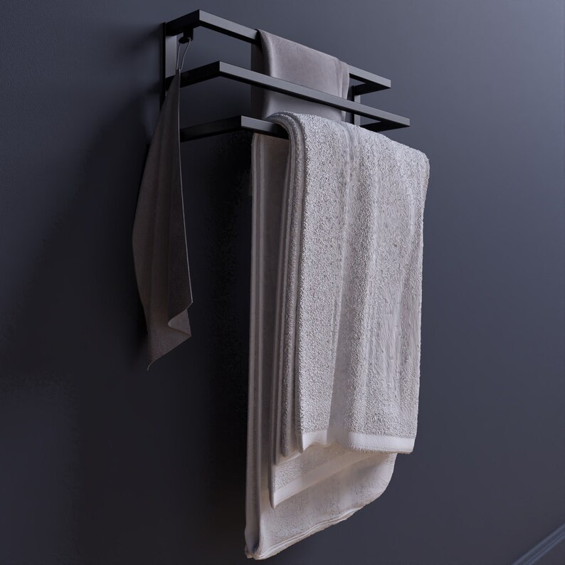 Wall Mounted Towel Rack Towel Holder 3 Tiers Modern Towel Etsy